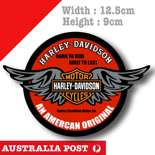 Harley Davidson Motorcycle An American Original,Fuel Tank, Helmet Sticker