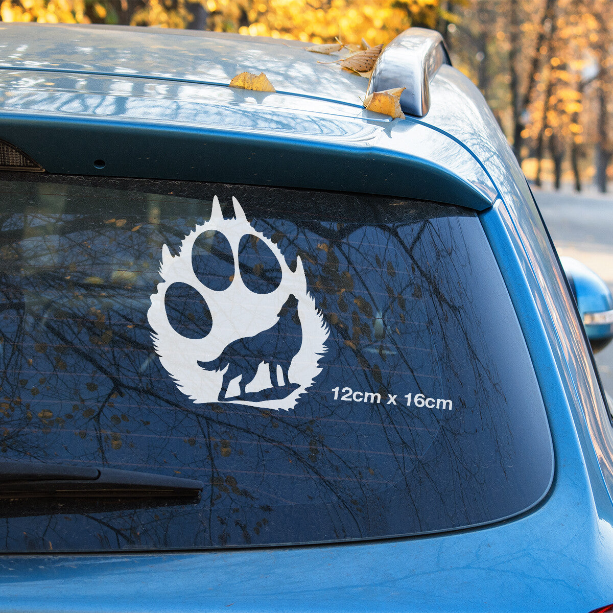 Wolf Paw Sticker Car Decal Wolves Howling Malamute Husky Dog Paws Sticker 