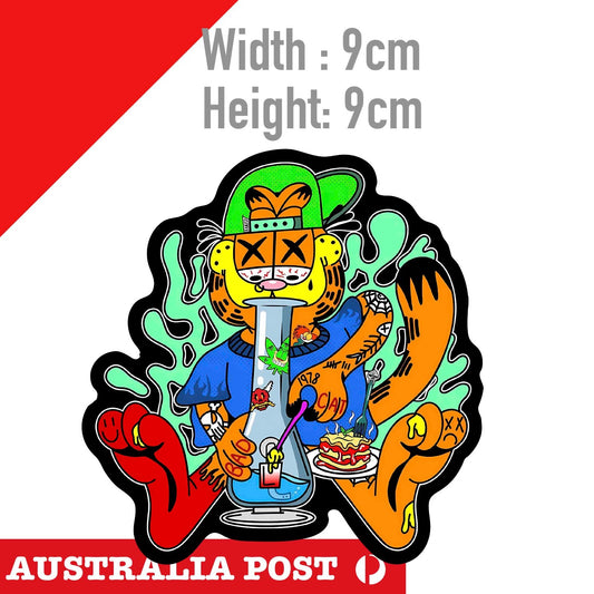GARFILED Marijuana Cannabis Weed Smoking Stickers Bomb Decal Vinyl Funny Sticker