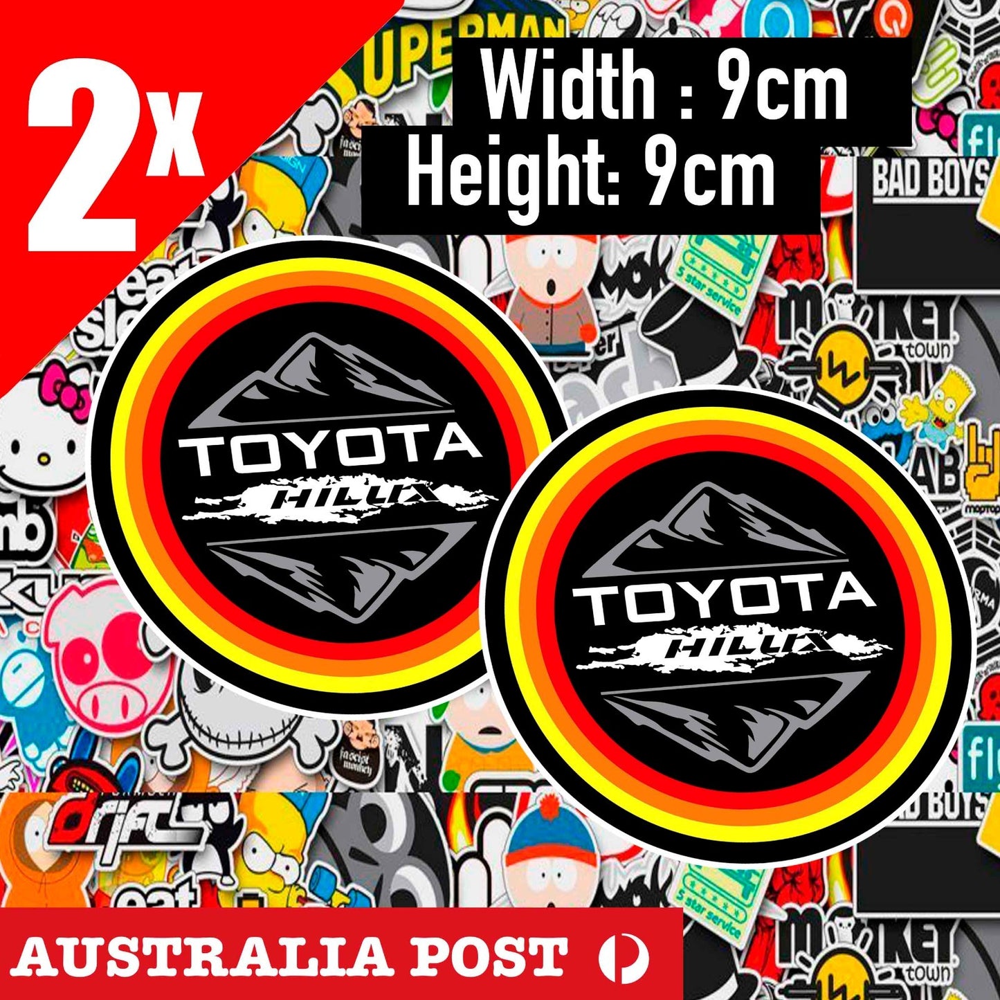 Toyota TRD HiLux Off ROAD badge, 4X4 ADVENTURE, Off Road, 4x4, 4WD  Stickers