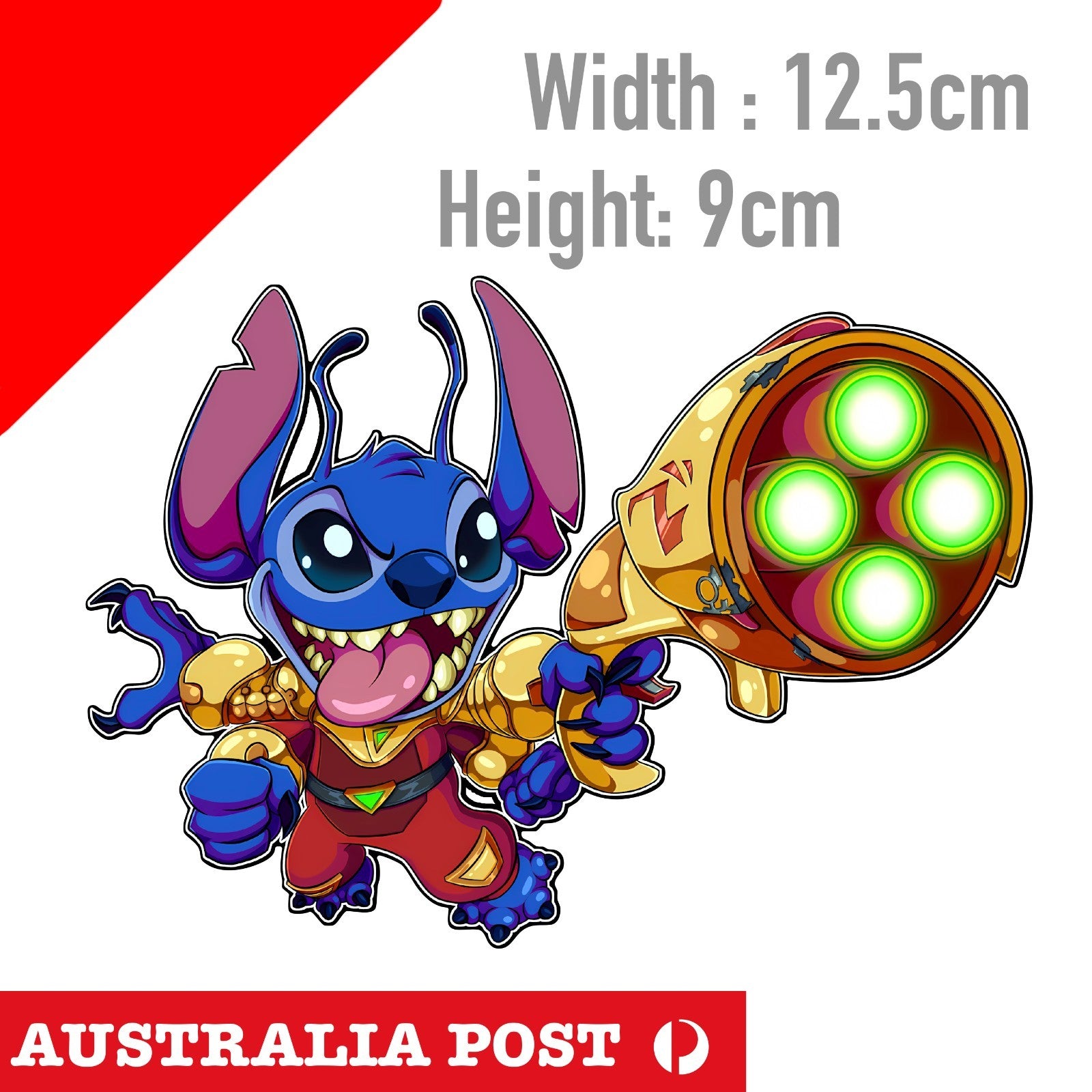Disney  Lilo & Stitch Space Gun Cartoon Character Decal Sticker
