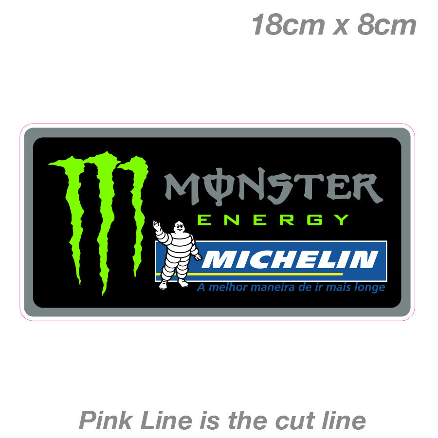 Monster Energy Michelin  Vinyl  Sticker 