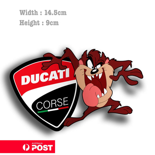 Ducati Corse TAZ Logo Motorcycle Looney Tunes  Decal Sticker 