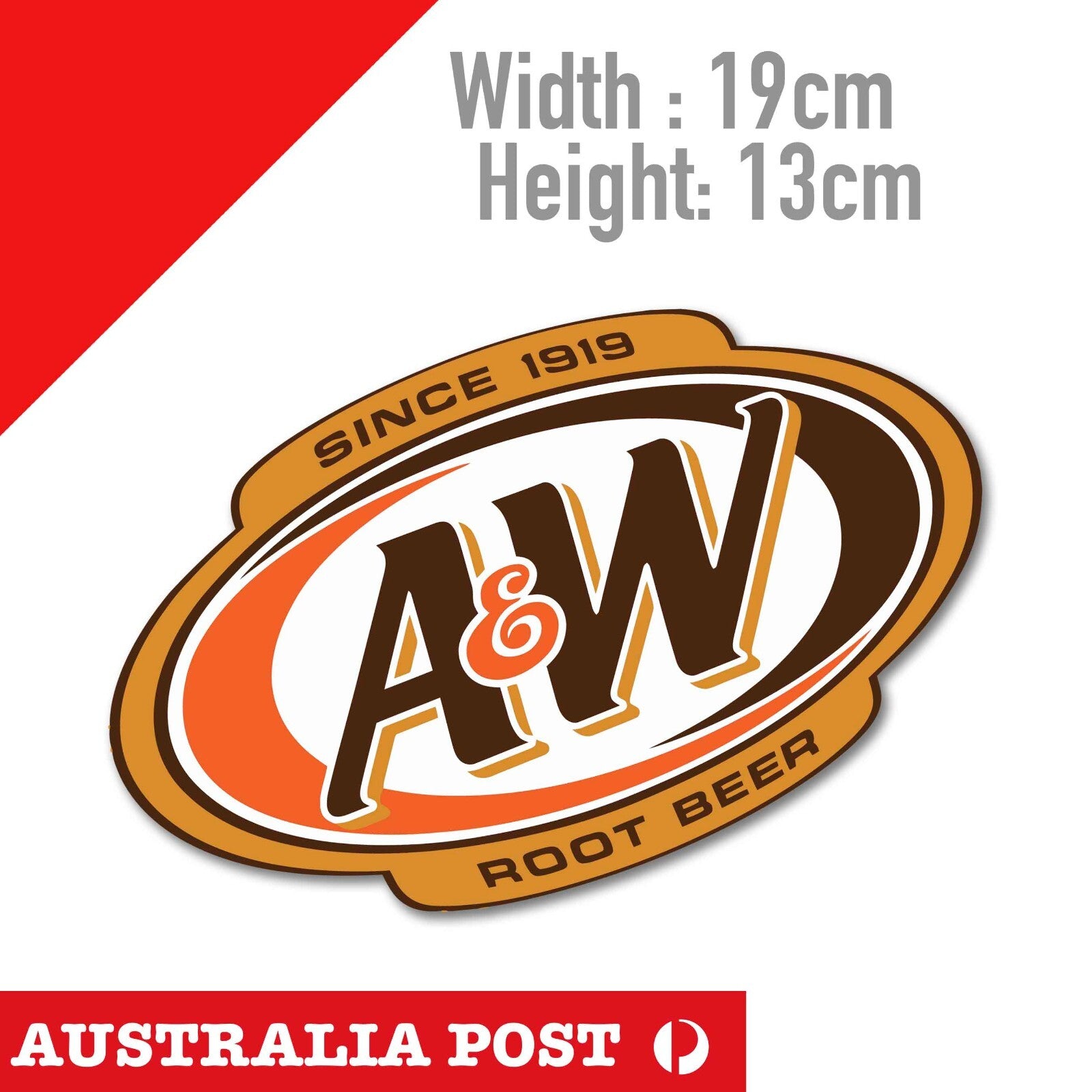 A & W Logo ROOT BEER Logo  Sticker