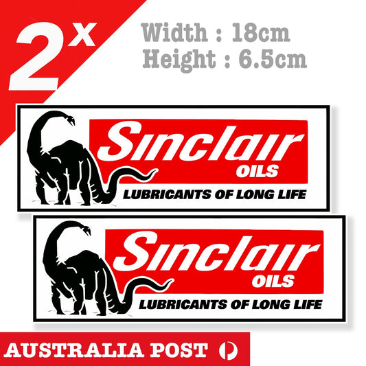 Sinclair Oils ,Lubricants Of Long Life Banner, Vintage Old Oil Sign Sticker