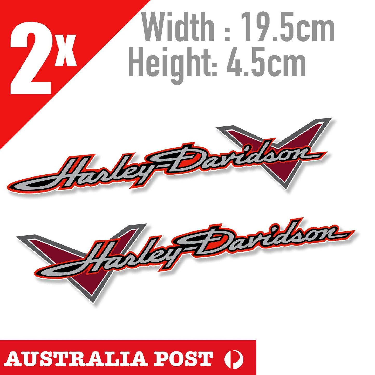 Harley Davidson Logo Motorcycle Logo, Fuel Tank, Helmet 2x Stickers