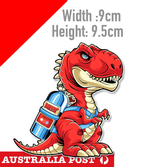 NOS Nitrous Oxide Systems Dinosaur  Sticker