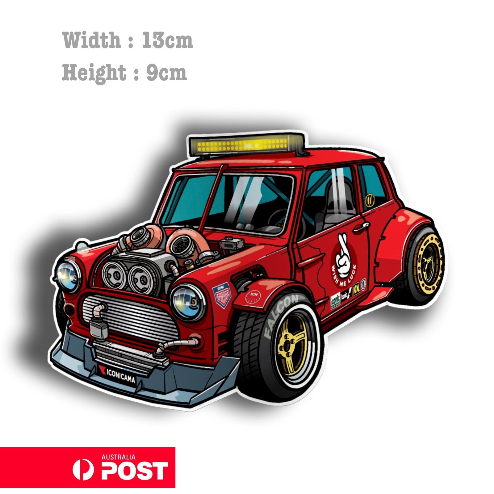 Mini Cooper John Cooper  Works Muscle Car Vinyl  Sticker