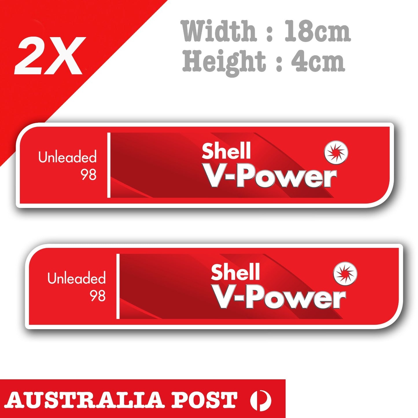 Shell V-Power Unleaded 98 Banner Decal Sticker 