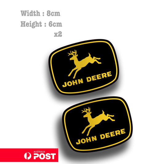 John Deere Logo 1956 x 2 Black - John Deere Logo Sticker 