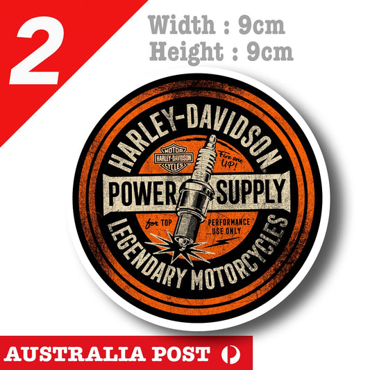 Harley Davidson Motorcycle Legendary - Power Supply Sparkle Plug  Sticker 