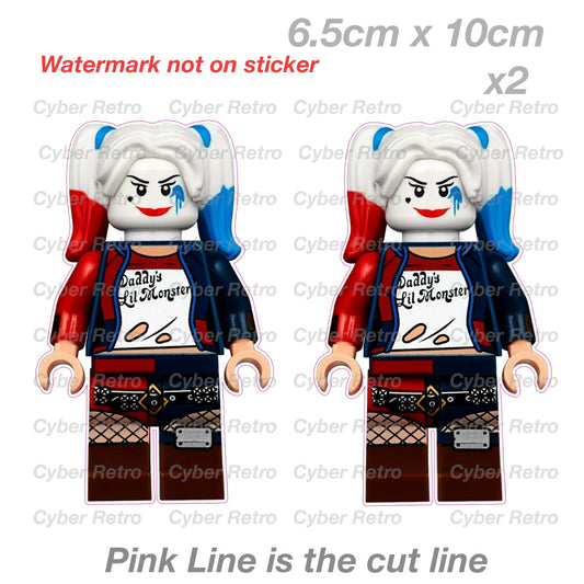 Lego Harley Quinn Panty Clothing Decal Sticker 