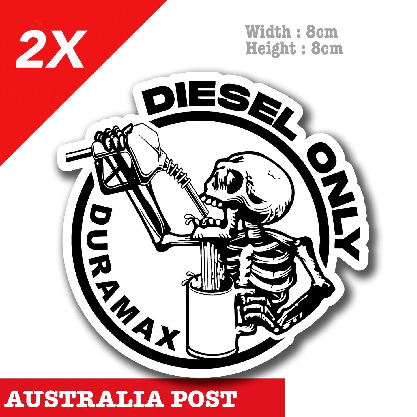 Diesel Only Skull Funny Diesel Logo  Laptop , Car  Vinyl  Stickers