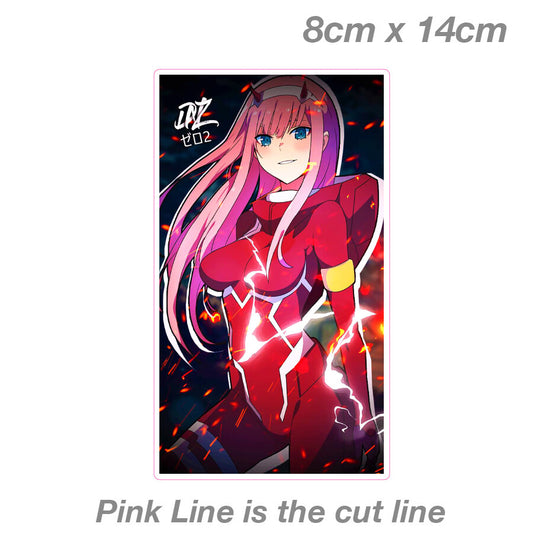 Zero Two Darling in the FranXX Anime #5 Laptop , Car  Vinyl  Sticker 
