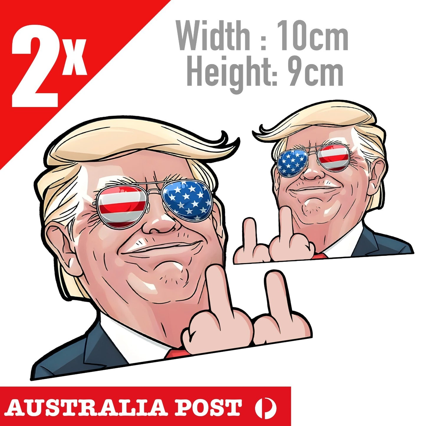TRUMP 2024 Middle Finger Funny Character peeking 2024 Stickers