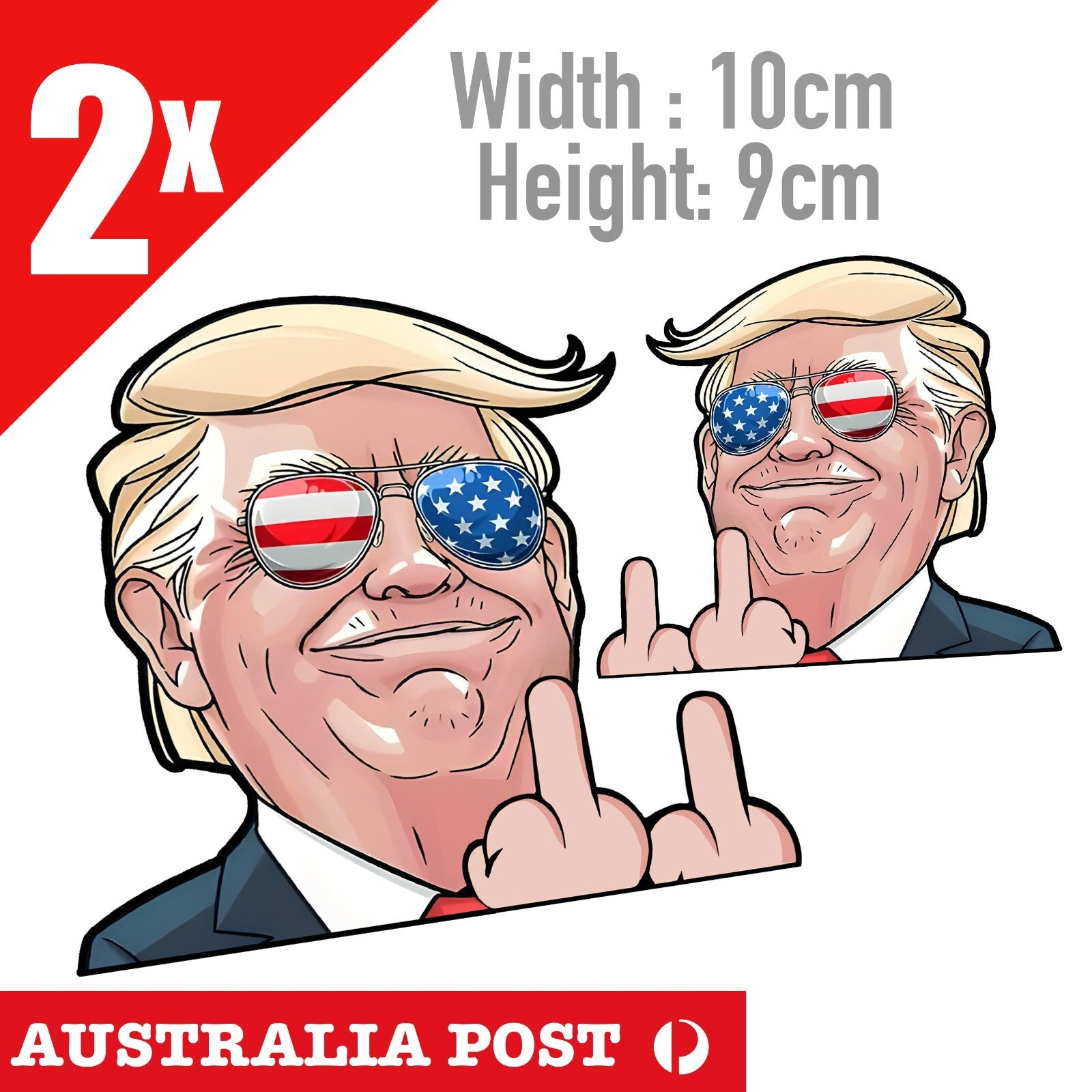 TRUMP 2024 Middle Finger Funny Character peeking 2024 Stickers