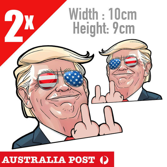 TRUMP 2024 Middle Finger Funny Character peeking 2024 Stickers