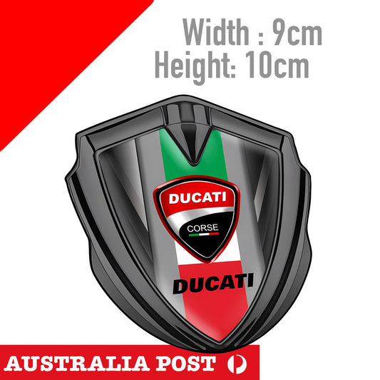 DUCATI Emblem Style Logo Italian Flag Motorcycle Logo Sticker