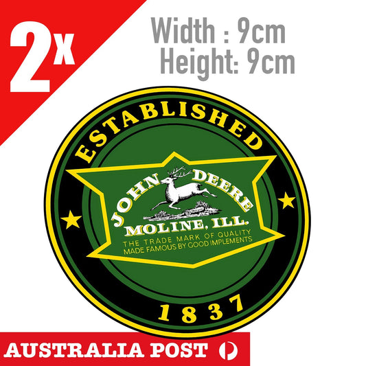 JOHN DEERE Logo 1837  Round Logo Stickers