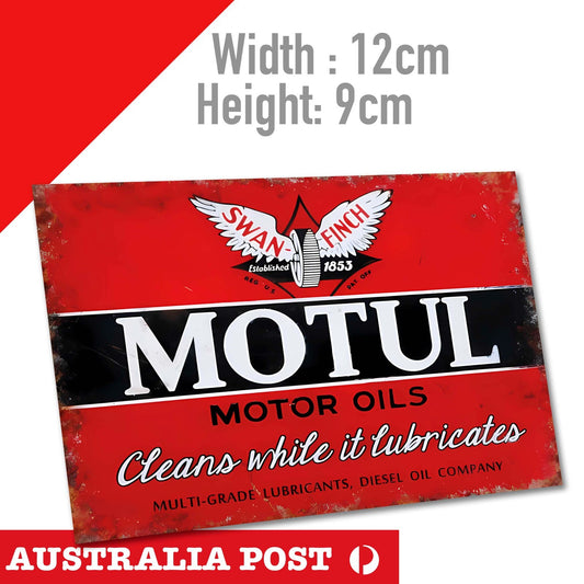 MOTUL Motor Oil Logo Vintage OLD Damaged, Rustic Sign Sticker
