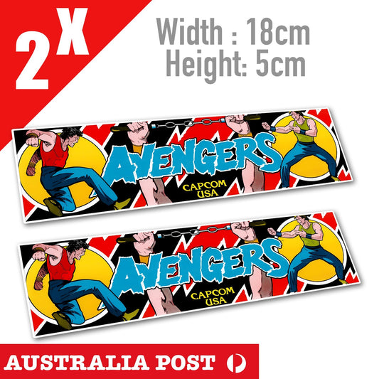 AVENGERS CAPCOM Vintage Arcade Retro ATTARI Game Logo ATARI Stickers