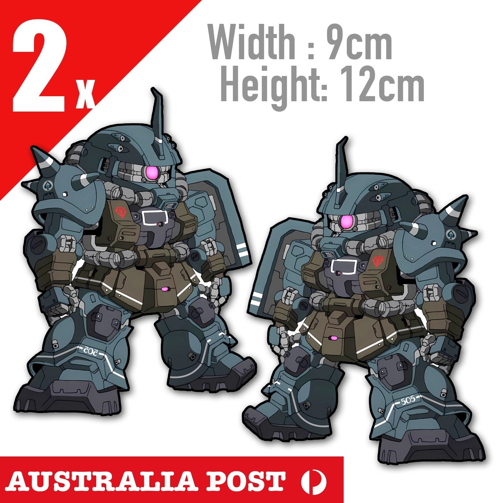 Gundam MS-06 FS  Robot Gundam War Machine  Vinyl  Sticker