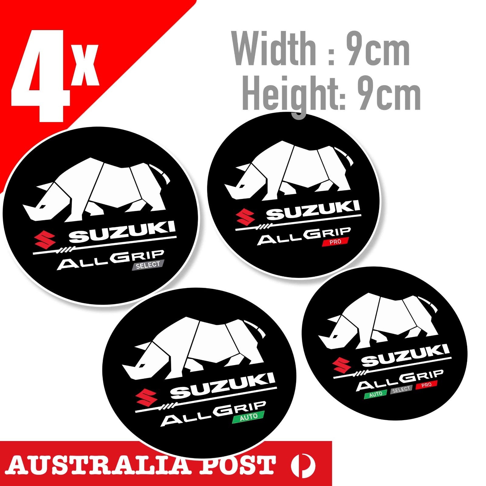 SUZUKI JIMNY ALL GRIP, Select, Pro , Auto Round Logo Sticker