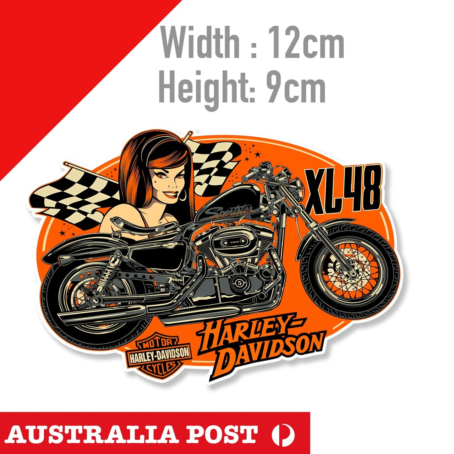Harley Davidson  Logo XL48 Motorcycle, HD Logo Sticker