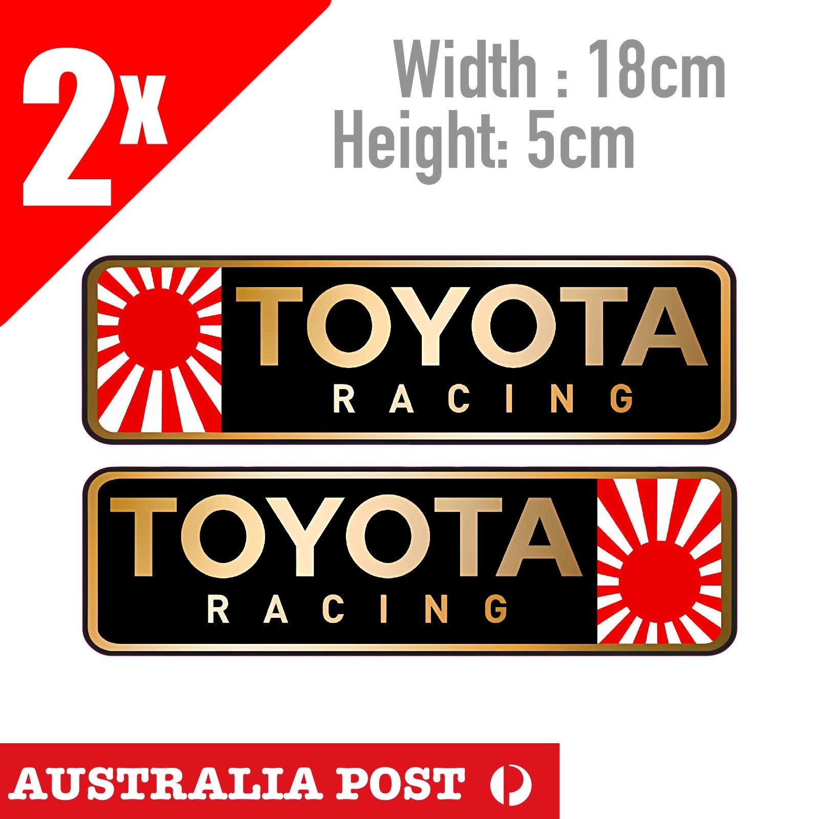 Toyota TRD Racing Development Banner, Japan Raising Sun Flag 2x Sticker