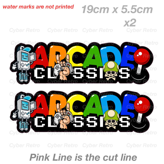 Gameboy  Arcade Classic Logo Font Retro Gaming Vintage  Sticker 