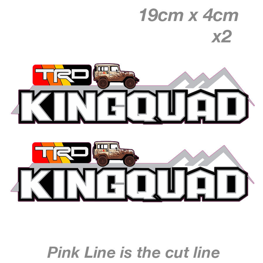 Toyota TRD KINGQUAD Off Road ,Hilux, TRD , 4x4 Vinyl  Sticker