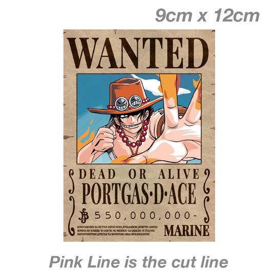 One Piece Pirate Wanted Portgas D Ace Pirate Poster Wanted  Sticker