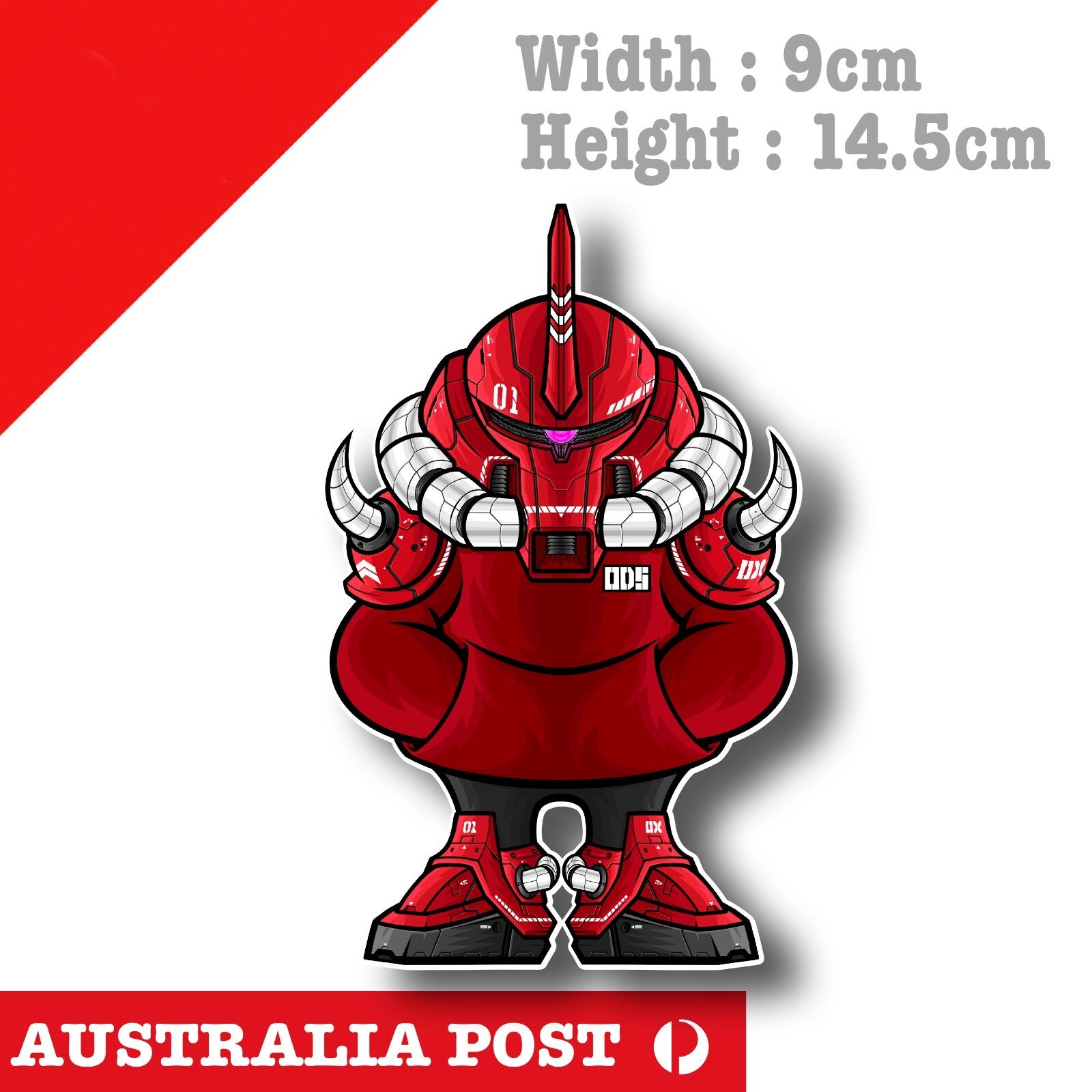 Gundam MS-06 ZAKU  Robot Gundam War Machine  Vinyl  Sticker