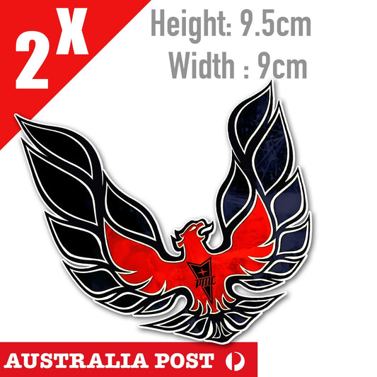 Pontiac Firebird 1977 Red Eagle Logo, American Muscle Car , Dirty Stickers