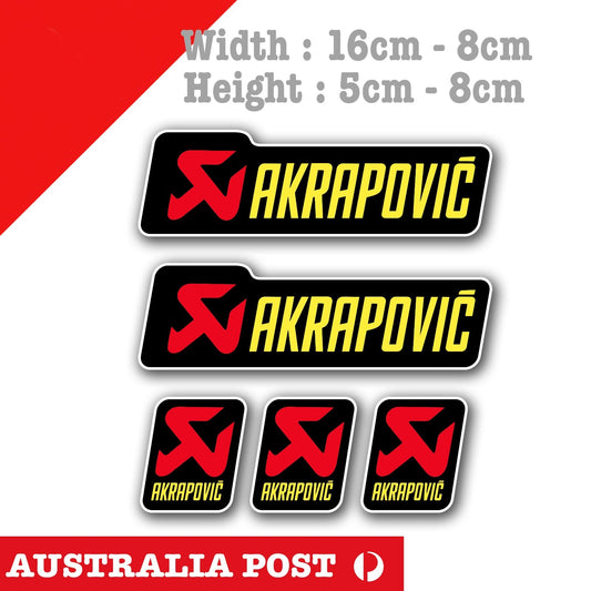 AKRAPOVIC Exhaust System Logo 5 Pack  Stickers