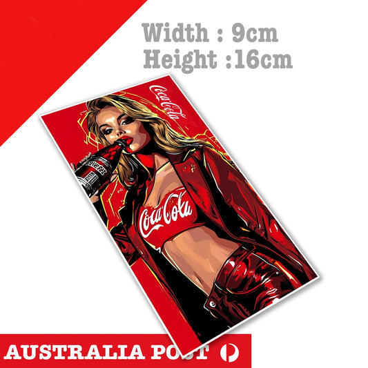 Coca Cola Sexy Girl Vintage Sexy Pin up Girl Laptop , Toolbox, Fridge  Sticker