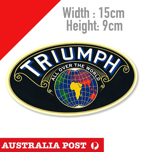Triumph ALL OVER THE WORLD Logo, Vintage, 1932 Sticker