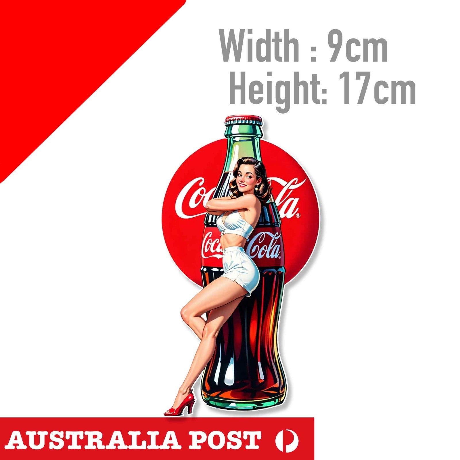 Vintage Coca Cola Sexy Pin Up Girl Bottle Sticker