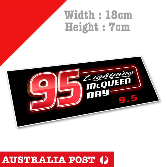 Disney Cars Lightning McQueen 95 Banner, Laptop , Car  Vinyl  Sticker