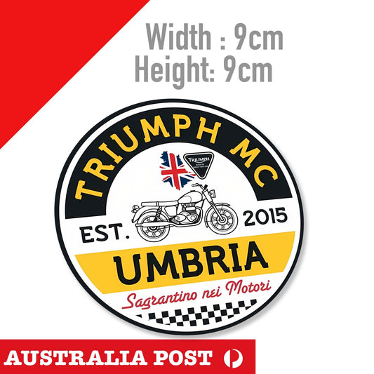 TRIUMPH MC Motorcycle  - Made in Great Britian Flag Logo Decal Sticker