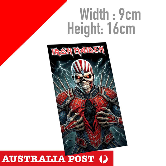 Iron Maiden Spiderman Sticker Decal band album Union Flag Sticker