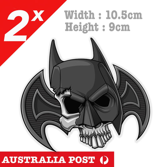 BATMAN Skull Mask , Borken Skeleton Mask, DC Comic Mask Batman Sticker