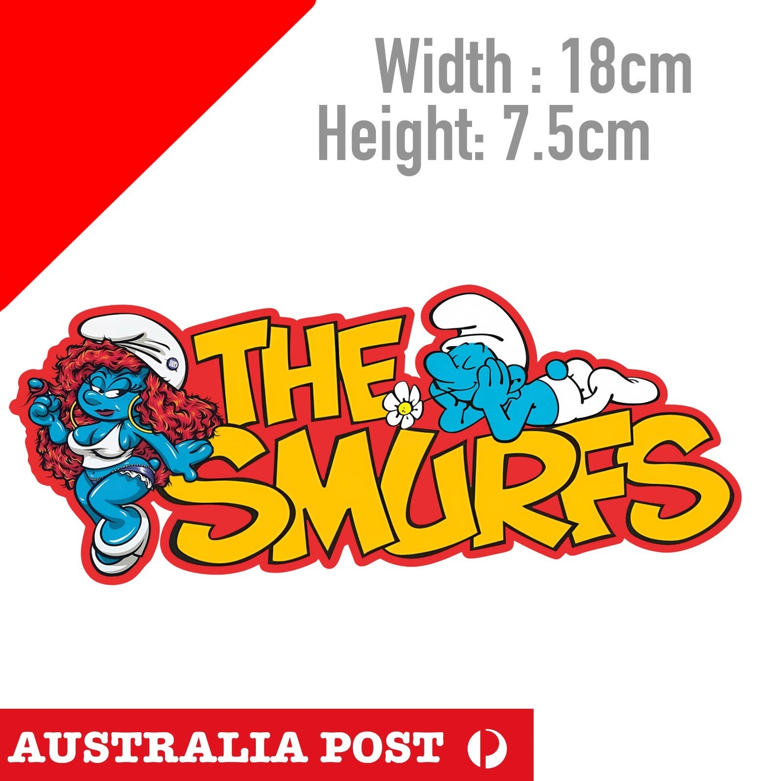 The Smurf , Smurf Logo, Funny Cartoon Sexy Smurf Sticker