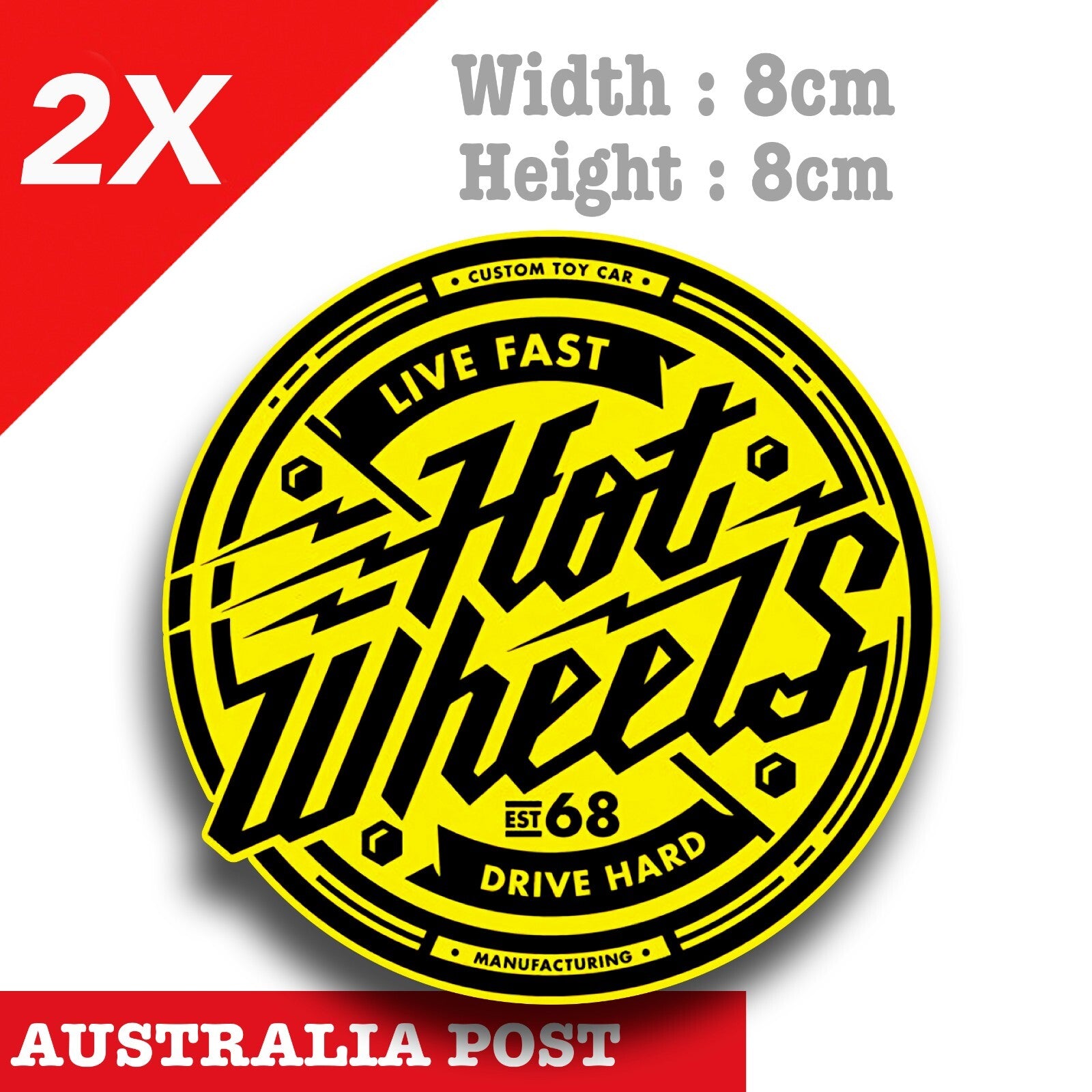 Hot Wheels Drive Fast Badge Logo Sticker
