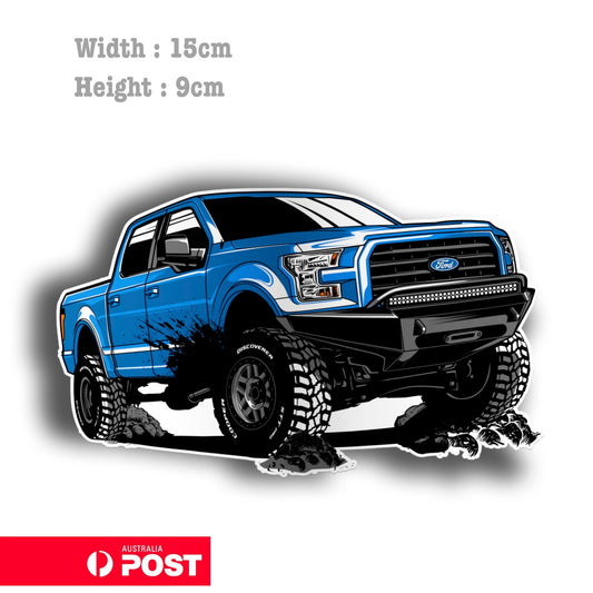Ford Raptor Blue Off Road  Vinyl  Sticker