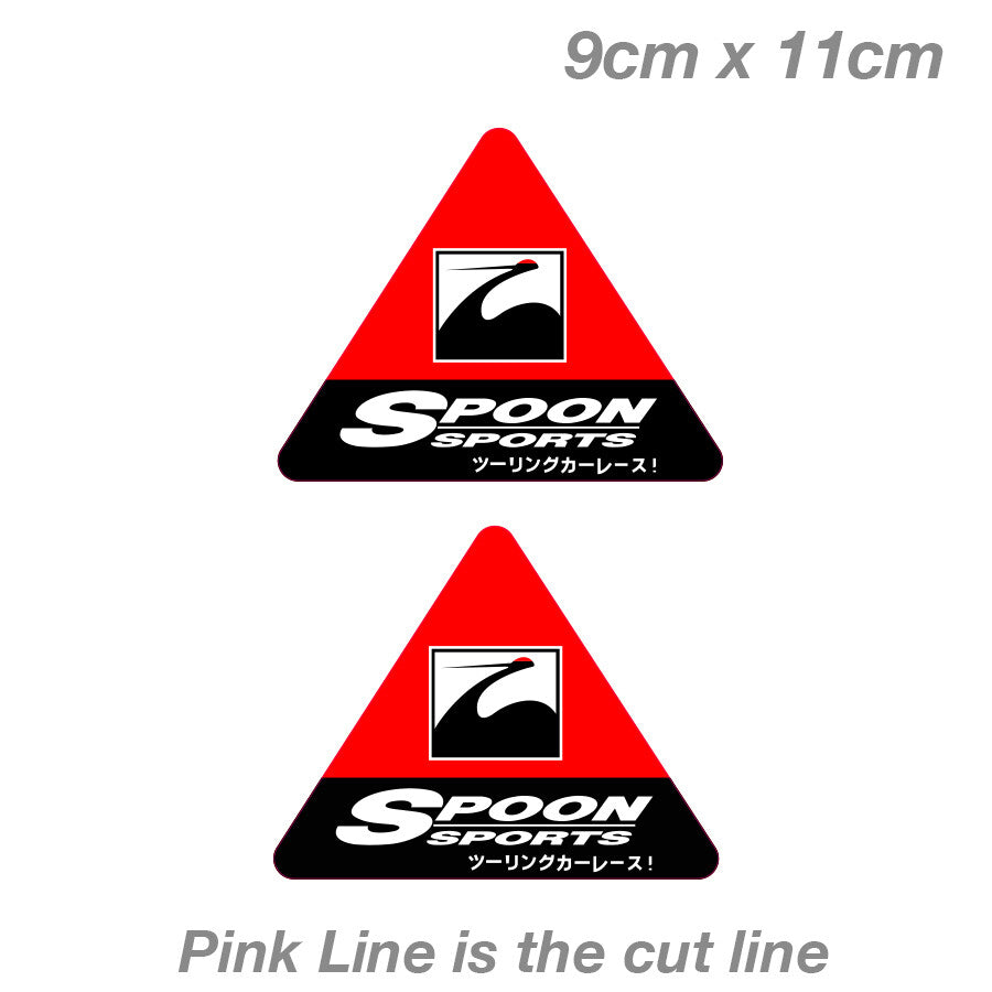 Spoon Sports Evo Mitsubishi Honda JDM Toyota Laptop , Car  Vinyl  Sticker 