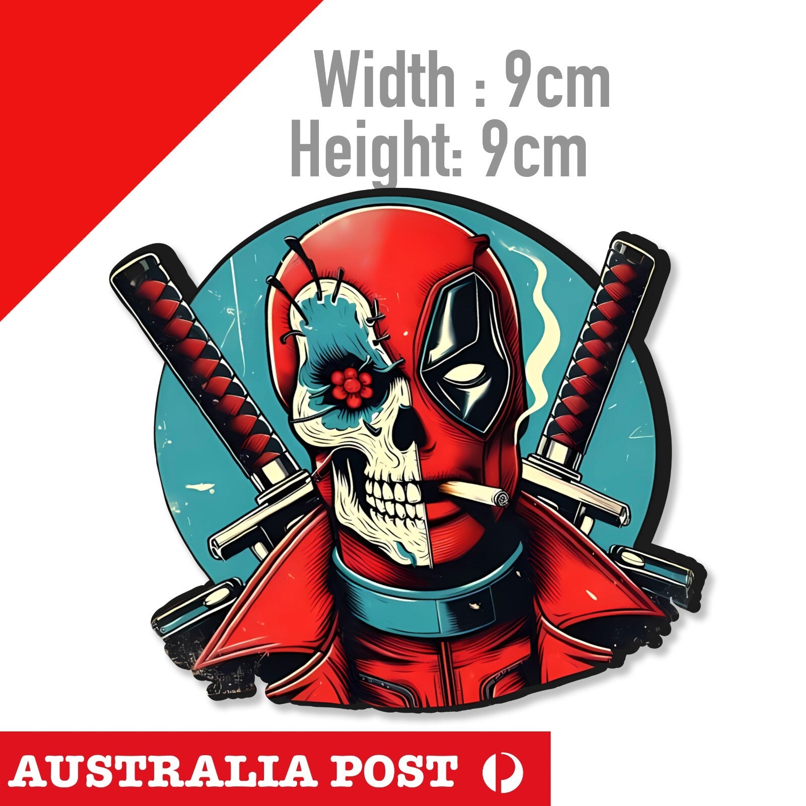 DEADPOOL Skull Face  Laptop , Car  Decal Sticker