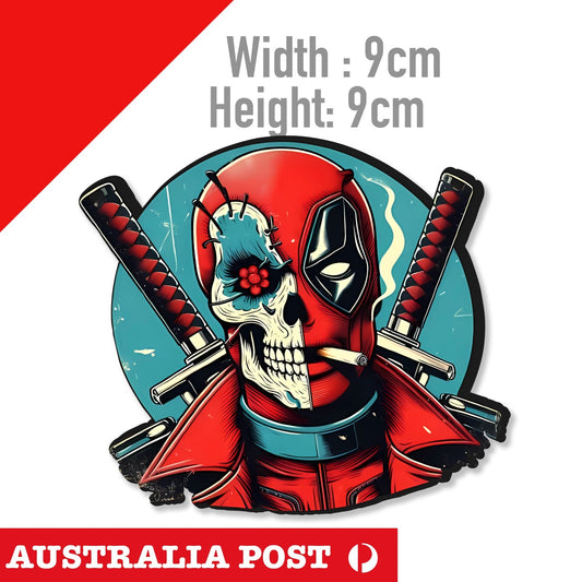 DEADPOOL Skull Face  Laptop , Car  Decal Sticker