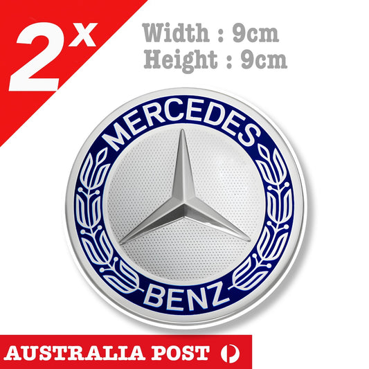MERCEDES BENZ Round Chrome Sign Logo, Car Logo Stickers