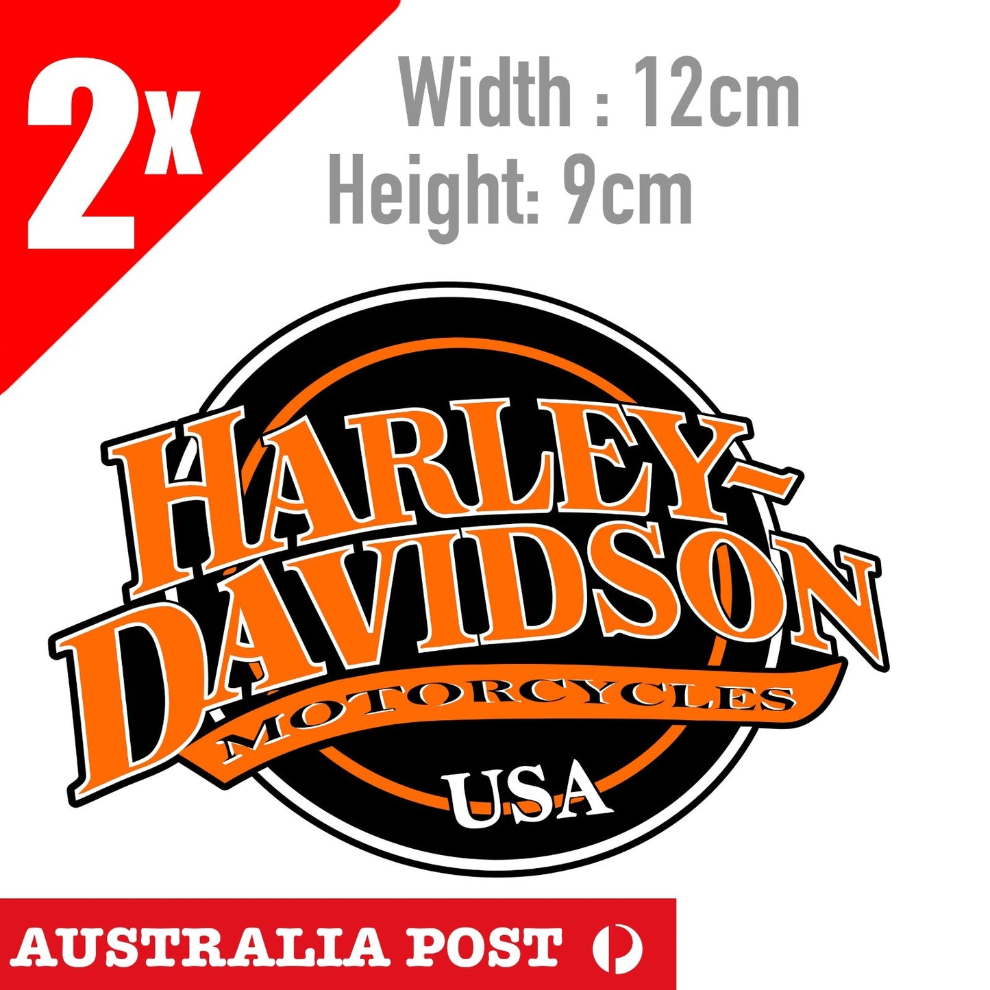 HARLEY Davidson USA Sticker For Laptop Motorcycle Fuel Tank Mancave x2 Sticker